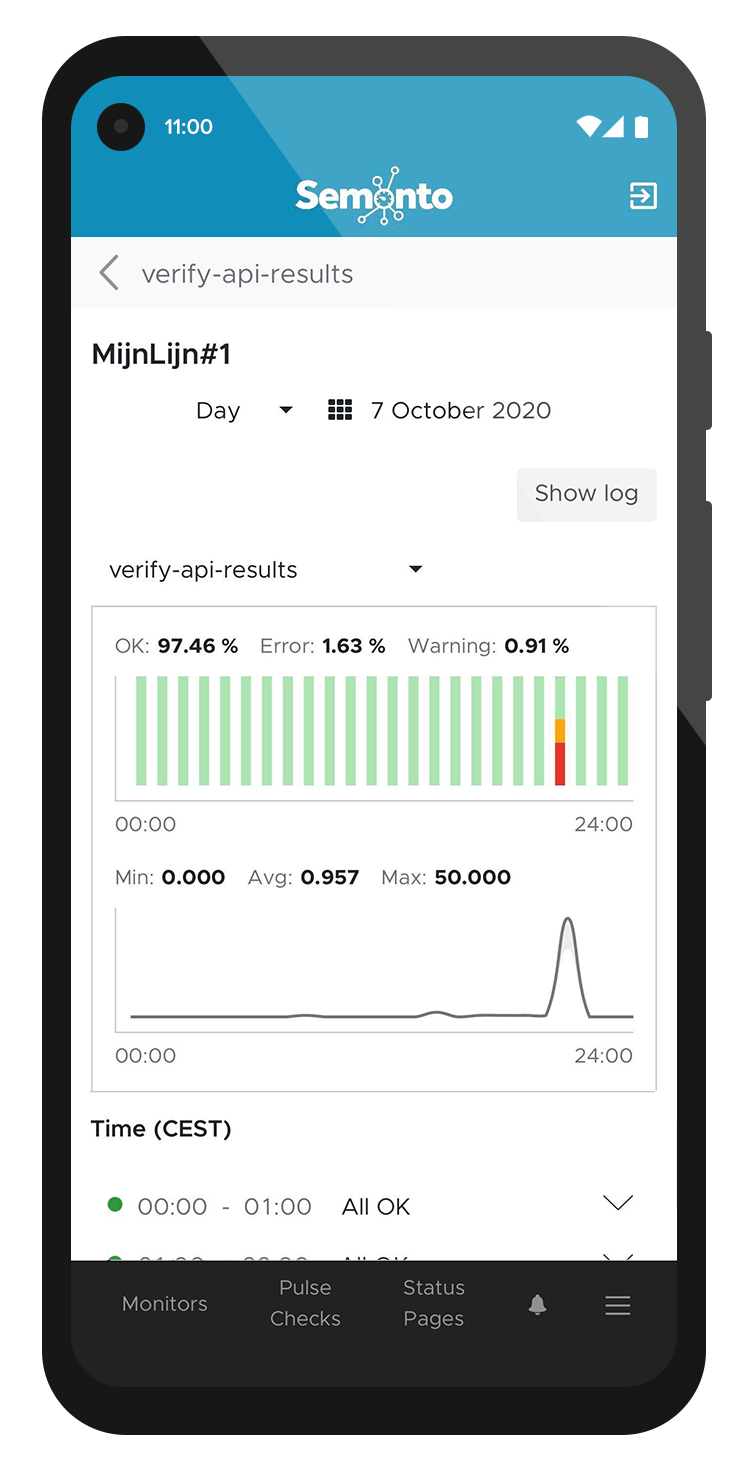 Mock up of Semonto on Android