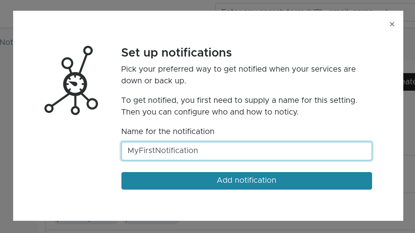 Screenshot of Semonto creating a notification.