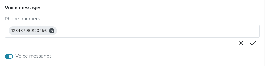 Configuring voice messages in Semonto